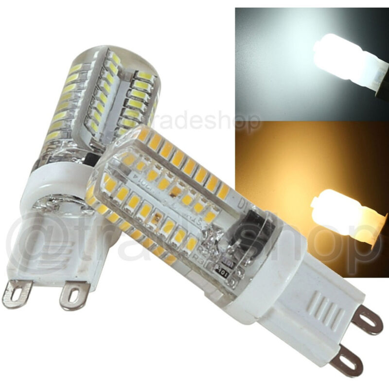 foto del prodotto trade shop traesio lampada lampadina a led g9 3w 220v 64 led luce calda e o fredda bianco freddo 