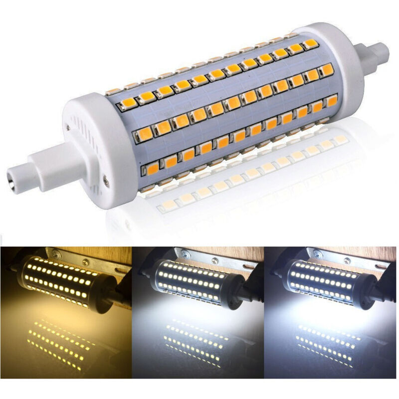 foto del prodotto trade shop traesio - lampada lampadina a led r7s luce 360 gradi 118mm luce calda fredda 220v 10w - -bianco caldo -