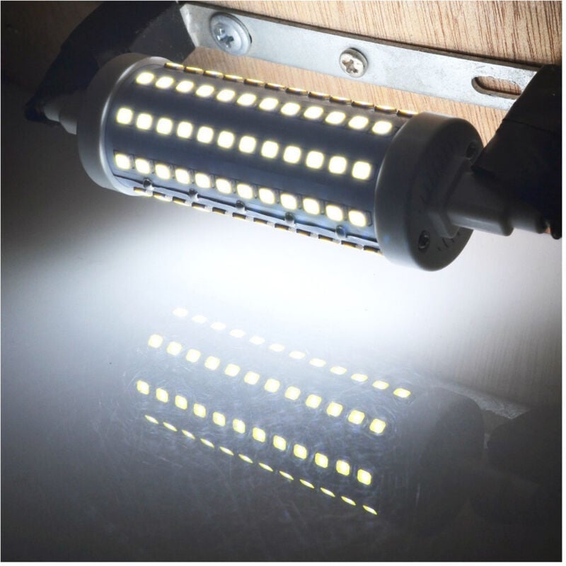 foto del prodotto trade shop traesio - lampada lampadina a led r7s luce 360 gradi 118mm luce calda fredda 220v 10w - -bianco freddo -