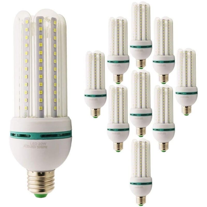 foto del prodotto trade shop traesio lampada lampadina led bulb 2835 4u e27 104smd 20w ac85 265v 6000k bianco freddo 