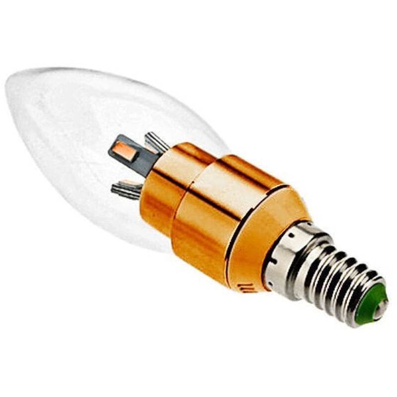 foto del prodotto trade shop traesio - lampada lampadina led oliva smd vetro trasparente 3w e14 bianco caldo o freddo - -bianco caldo -