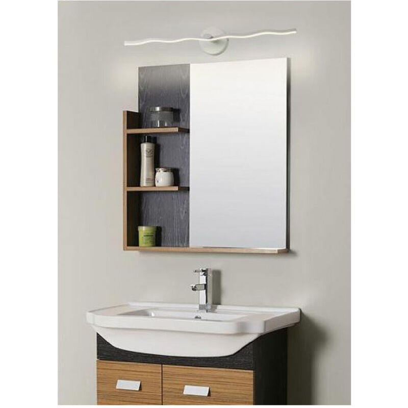 foto del prodotto trade shop traesio lampada led da specchio moderna applique luce fredda naturale 10 watt 800lm f12 bianco naturale 