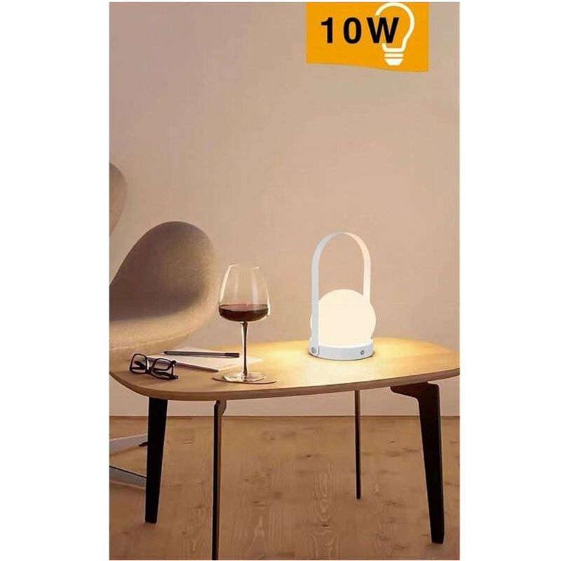 foto del prodotto trade shop traesio lampada led da tavolo ricaricabile portatile lume 3 colorazioni di luce d29 b3c 