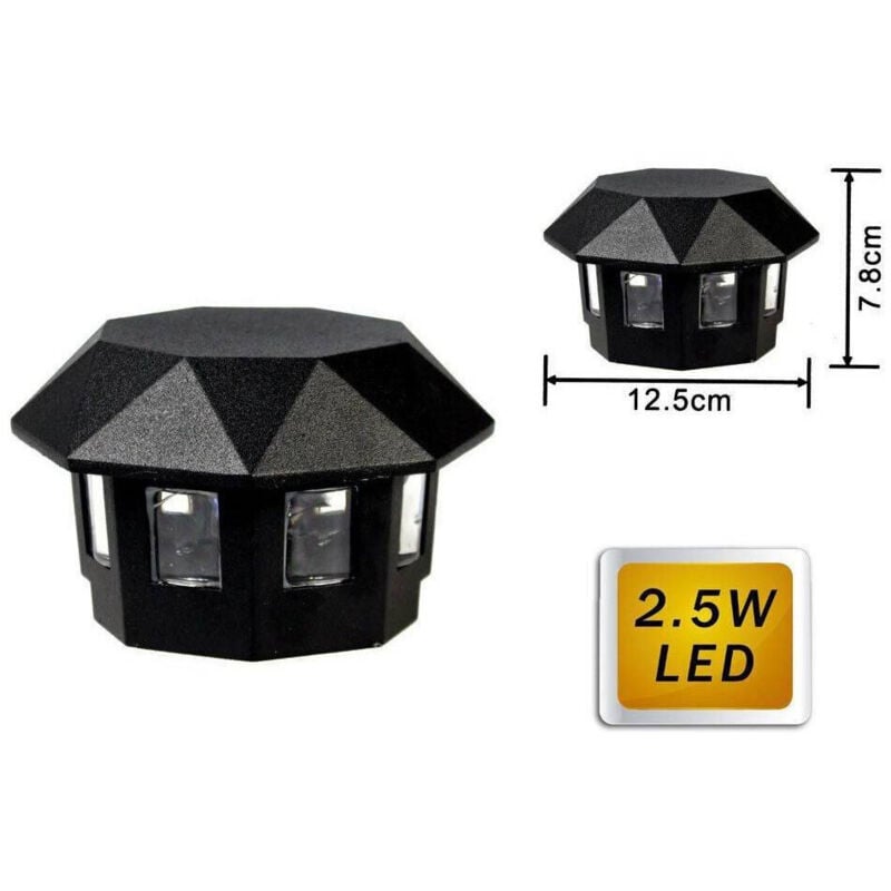 foto del prodotto trade shop traesio - lampada led rgb per esterno 2,5 watt applique a parete luce colorata ip55 es31 -