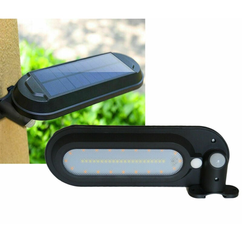 foto del prodotto trade shop traesio lampada led solare da esterno giardino faretto fotovoltaico sensore a 42 led 