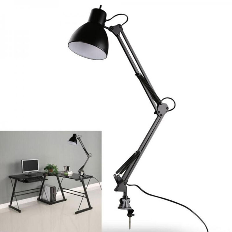 foto del prodotto trade shop traesio lampada luce in metallo con morsetto per tavolo scrivania e27 40w per estetista 