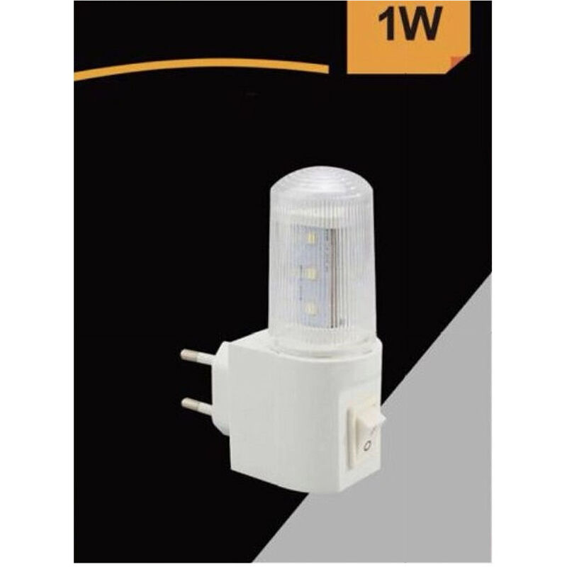 foto del prodotto trade shop traesio - lampada notturna led lampadina luce da notte 1 w luce bianca fredda 6500k xyd101 -