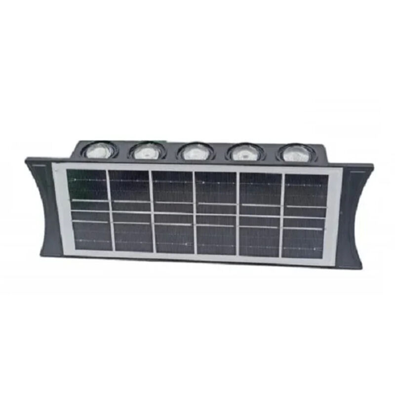 foto del prodotto trade shop traesio lampada pannello solare da parete con 10 led impermeabili illuminazione esterna 