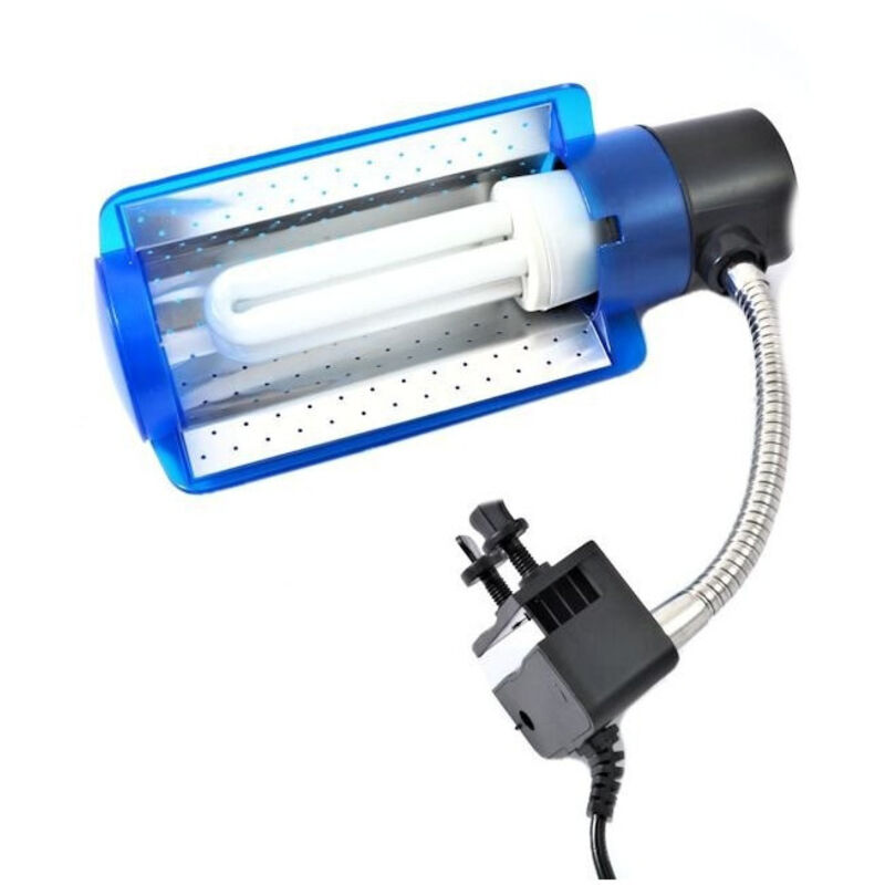 foto del prodotto trade shop traesio - lampada plafoniera 2u flessibile per acquario a bordo vasca luce 13w watt xl-13w -