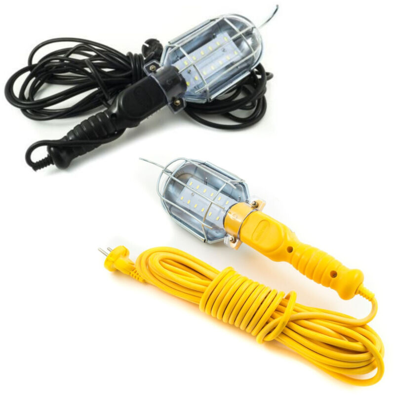 foto del prodotto trade shop traesio lampada portatile 12 led da lavoro 5 mt cavo gancio lavoto meccanico elettrauto 