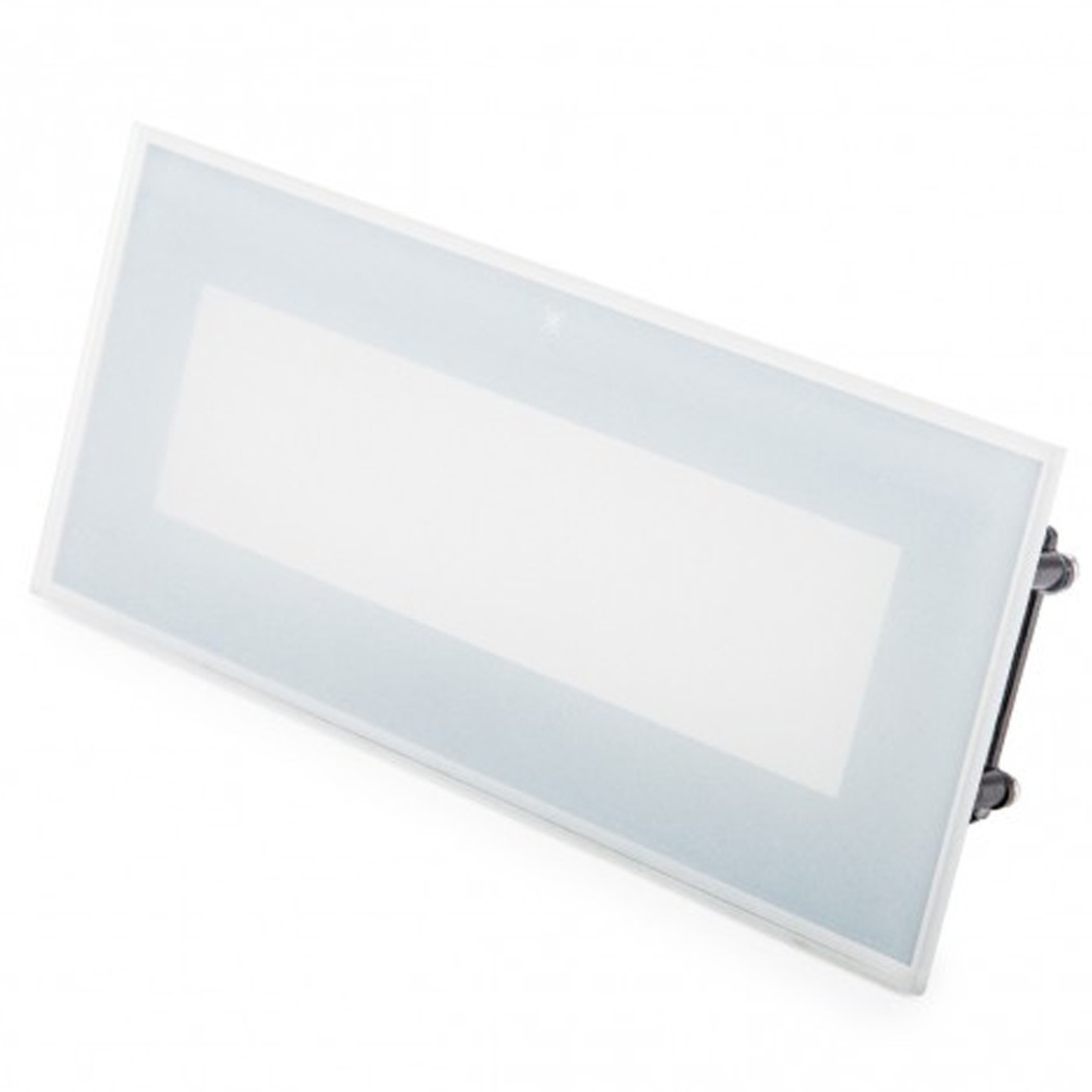 foto del prodotto trade shop traesio lampada segna passo a led ad incasso per cassetta 506 segnapassi luce naturale 