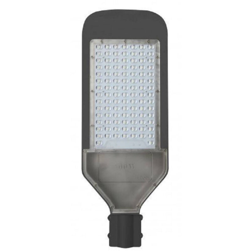 foto del prodotto trade shop traesio lampada stradale led lampione 100w ip65 nero staffa luce fredda 6500k f100w nf8 