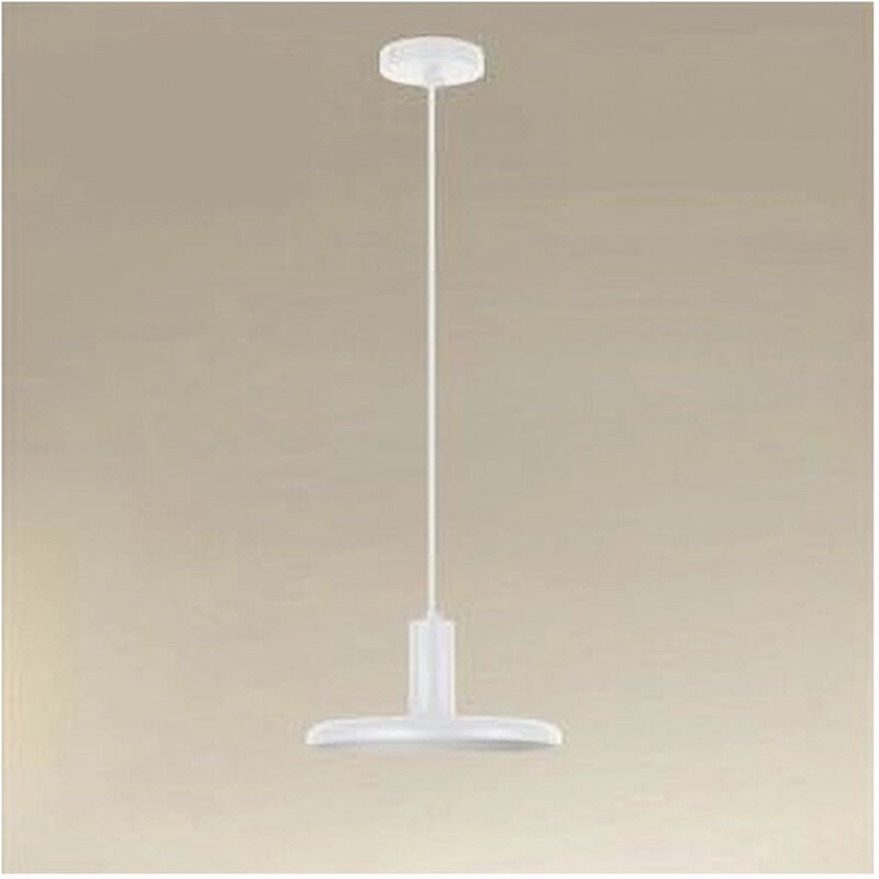 foto del prodotto trade shop traesio lampadario a sospensione design moderno con paralume in ferro bianco e27 ip20 33740 