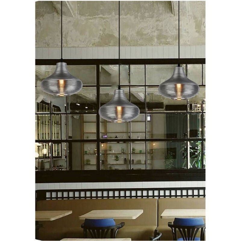 foto del prodotto trade shop traesio lampadario da soffitto a goccia in vetro lampada sospensione attacco e27 a36 02 