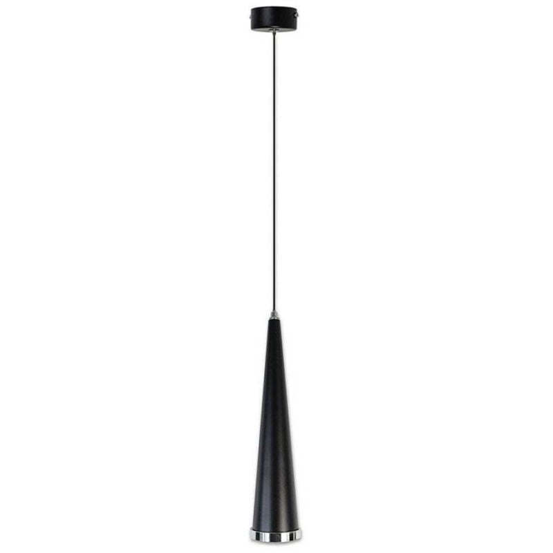 foto del prodotto trade shop traesio lampadario da soffitto a sospensione plafoniera conica lampada sospesa gu10 b07 nero