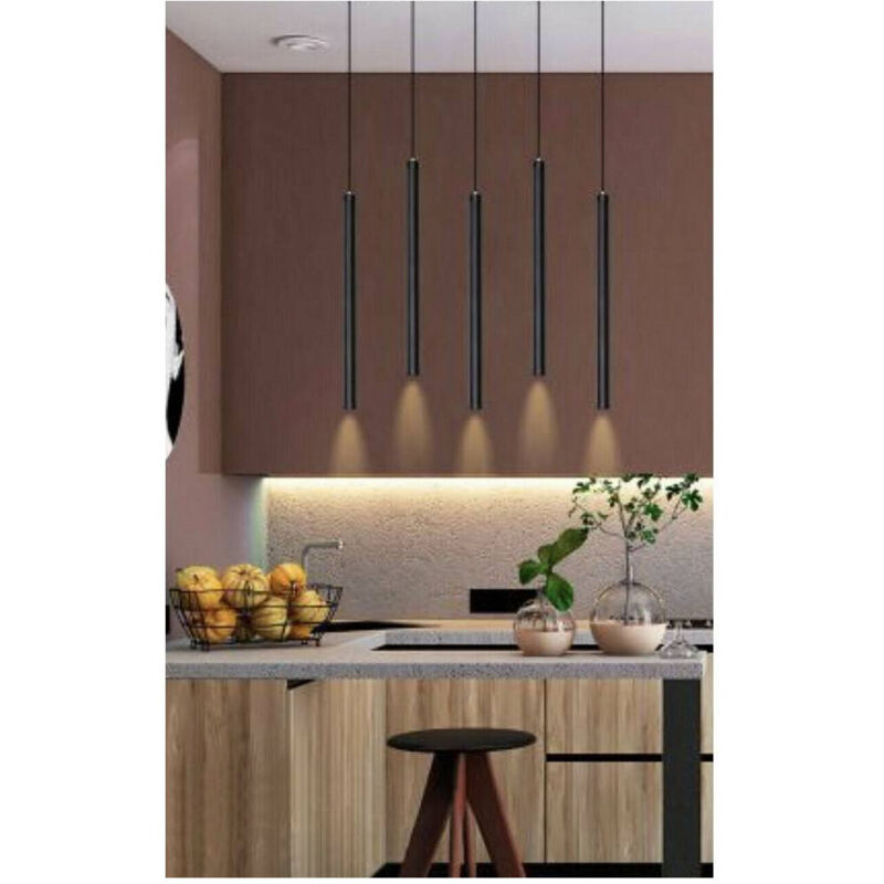 foto del prodotto trade shop traesio lampadario da soffitto led 3 watt punto luce fredda calda naturale nero a11 n bianco caldo 