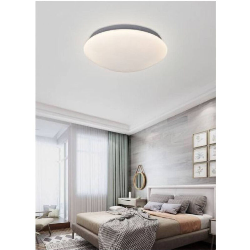 foto del prodotto trade shop traesio lampadario da soffitto plafoniera led 36 w cupola diversi toni di luce c01 36 bianco naturale 