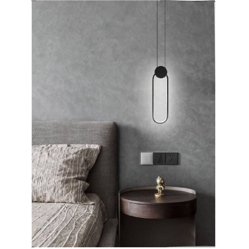 foto del prodotto trade shop traesio lampadario led sospensione moderno metallo nero 14w luce 3000k 4000k 6500k lp 03 bianco freddo 