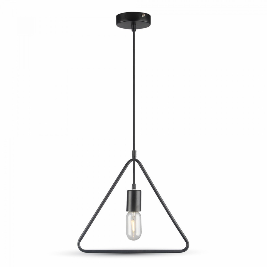 foto del prodotto trade shop traesio lampadario metallo geometrico forma di triangolo pendente a sospensione vt 3838 