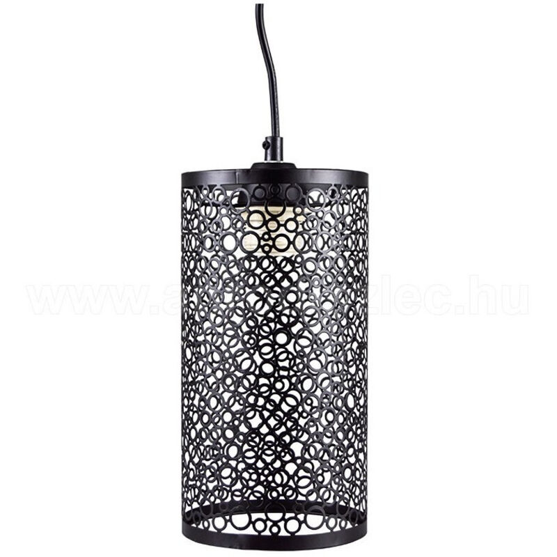 foto del prodotto trade shop traesio - lampadario pendente a sospensione in metallo nero matto stile elegante vt-7131 -