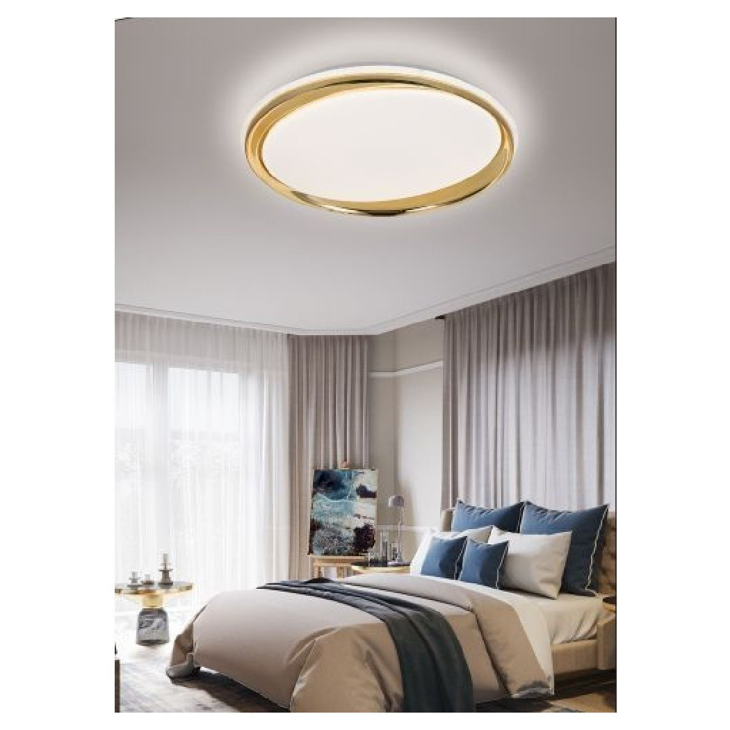 foto del prodotto trade shop traesio lampadario plafoniera luminosa led da soffitto dimmerabile 3 toni di luce c25 3c 