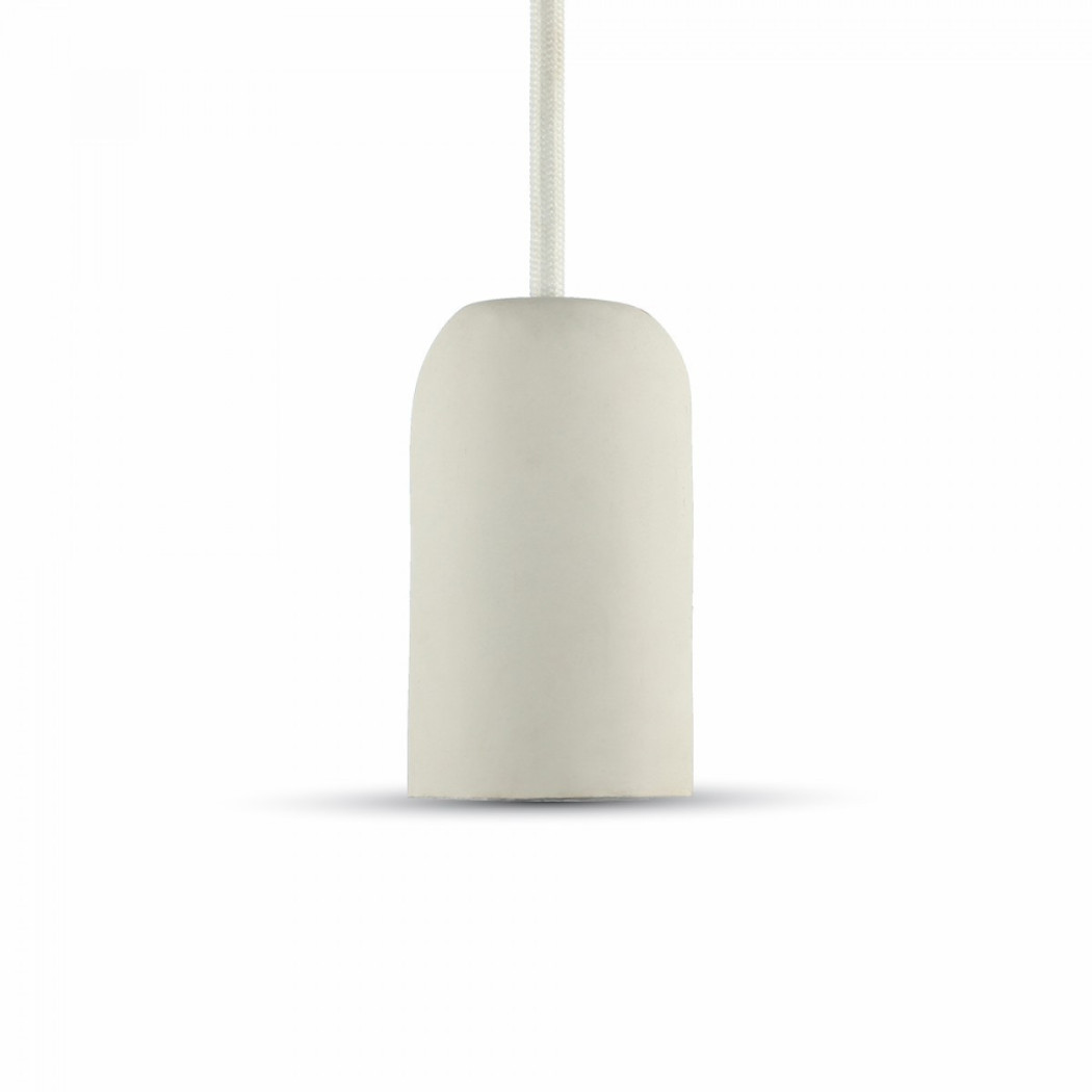 foto del prodotto trade shop traesio lampadario portalampada pendente lampada a sospensione colore bianco vt 7668 