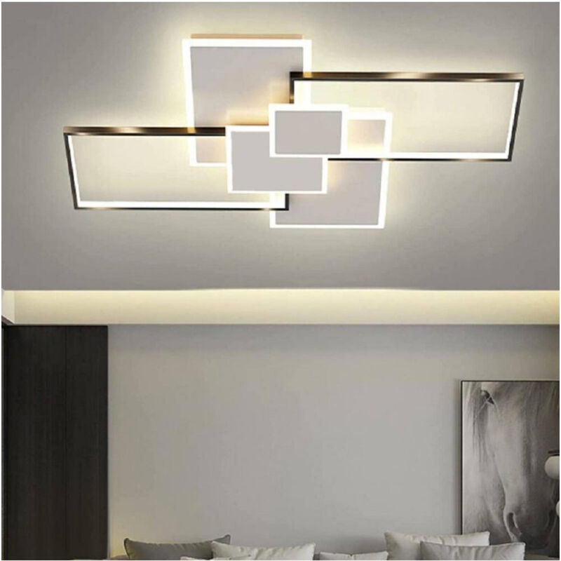 foto del prodotto trade shop traesio lampadario soffitto led 83 w plafoniera tre colorazione moderna bluetooth c67 3c 