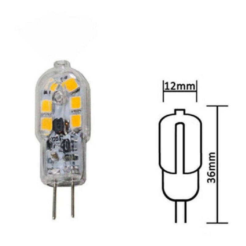 foto del prodotto trade shop traesio lampadina 12 led smd g4 1,8 watt 12v luce calda fredda naturale faretto bianco naturale 