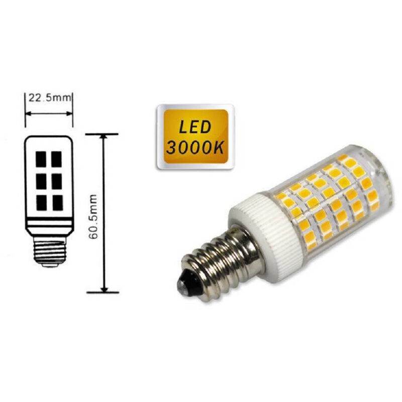 foto del prodotto trade shop traesio lampadina 86 led e14 7watt piccola luce 6500k 3000k 4000k frigo e cappa bianco caldo 