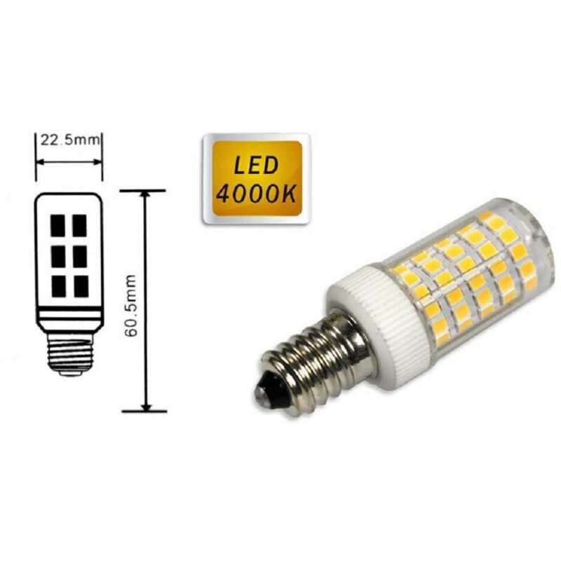 foto del prodotto trade shop traesio lampadina 86 led e14 7watt piccola luce 6500k 3000k 4000k frigo e cappa bianco naturale 