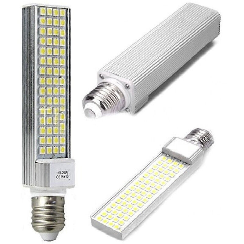 foto del prodotto trade shop traesio lampadina a 64 led 5050smd con attacco e27 15w faretto luce bianco freddo caldo bianco freddo 