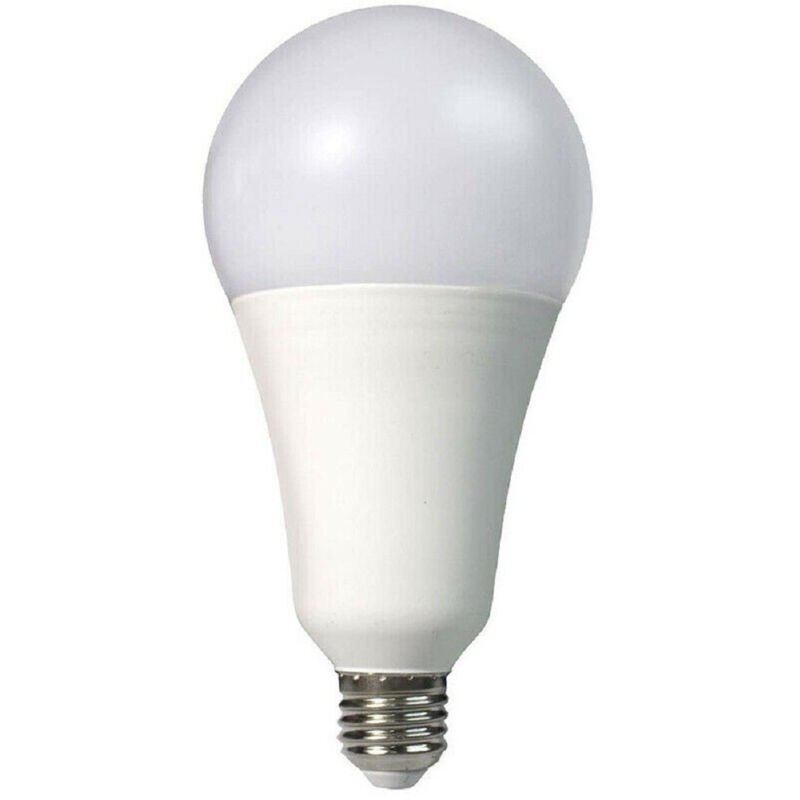 foto del prodotto trade shop traesio - lampadina a led 26 w e27 a sfera a110 luce fredda calda naturale lampada a11001 - -bianco caldo -