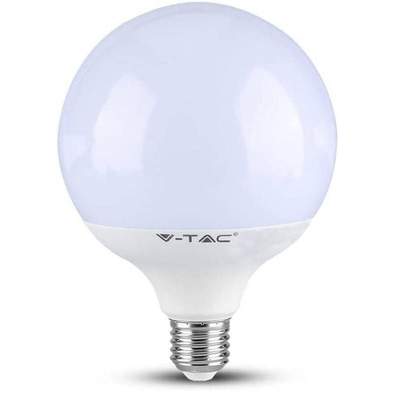 foto del prodotto trade shop traesio lampadina a led e27 g120 18w globo luce bianca fredda 6400k chip samsung 2000lmn 