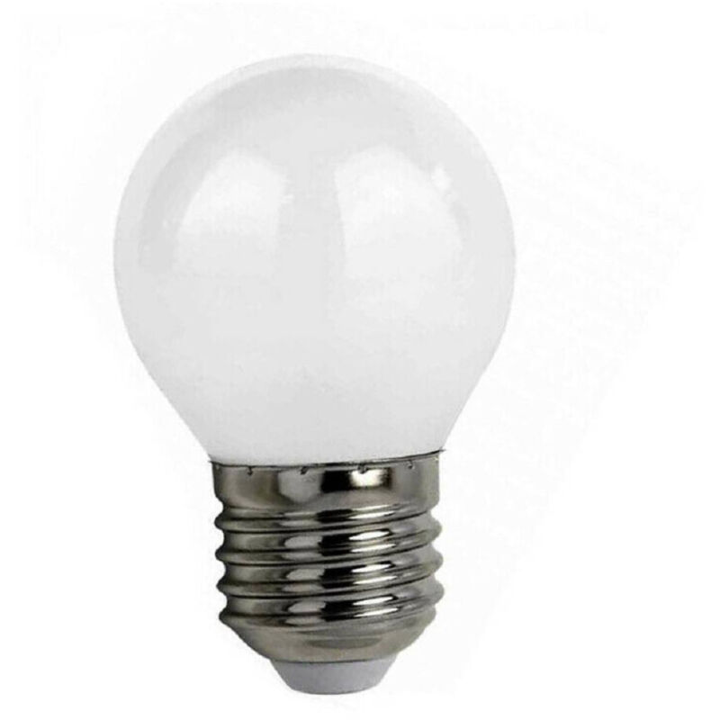 foto del prodotto trade shop traesio lampadina a led filamento opaca 4 w e27 luce fredda calda naturale sfera g45ab bianco freddo 