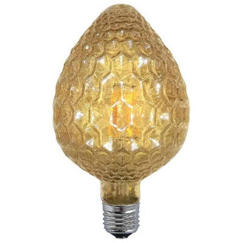 foto del prodotto trade shop traesio - lampadina filamento a ovale ambra e27 4w stile vintage retro luce decorati ov-oc -