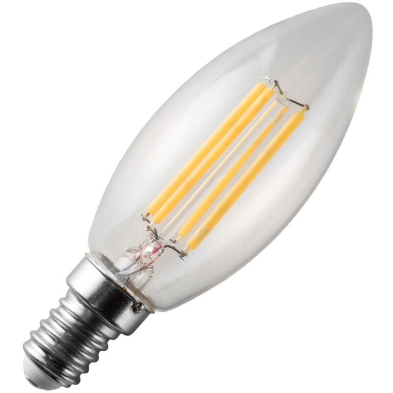 foto del prodotto trade shop traesio lampadina filamento led oliva e14 filled 4w equivalente 40w tradizionale bianco freddo 