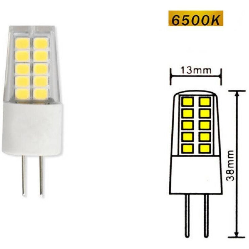 foto del prodotto trade shop traesio lampadina g4 led smd 2,5 watt 12v luce fredda 6500k calda 3000k naturale 4000k bianco caldo 