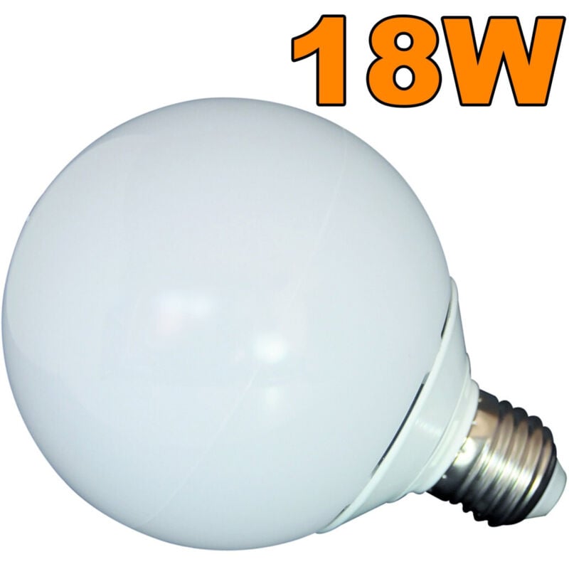 foto del prodotto trade shop traesio - lampadina lampada led globo g20 sfera bulbo luce fredda 15 18w con attacco e27 - 18 watt