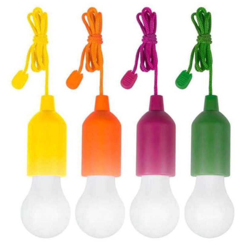 foto del prodotto trade shop traesio lampadina lampada luce a led a batterie portatile antiurto con corda senza fili 