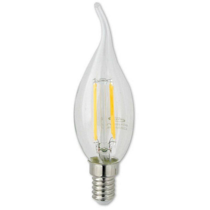 foto del prodotto trade shop traesio lampadina led 4 w e14 colpo di vento luce fredda naturale calda 440lm c35a t bianco caldo 