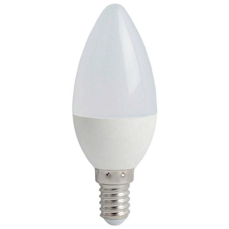 foto del prodotto trade shop traesio lampadina led 8w candela e14 luce calda 3000k fredda 6500k naturale 4000k c3608 bianco freddo 