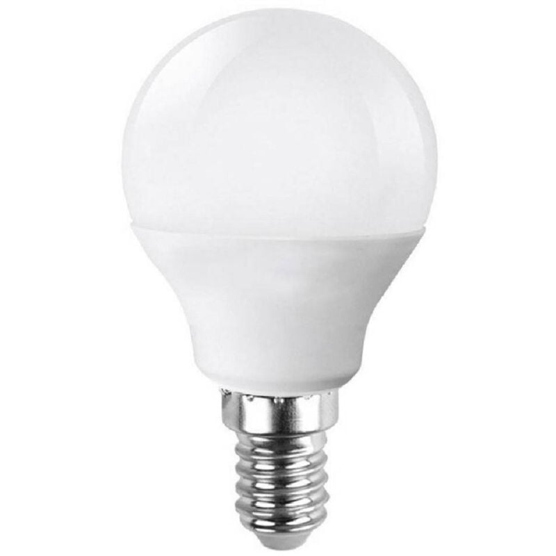 foto del prodotto trade shop traesio lampadina led 8w sfera e14 luce fredda 6500k calda 3000k naturale 4000k g4508 bianco freddo 