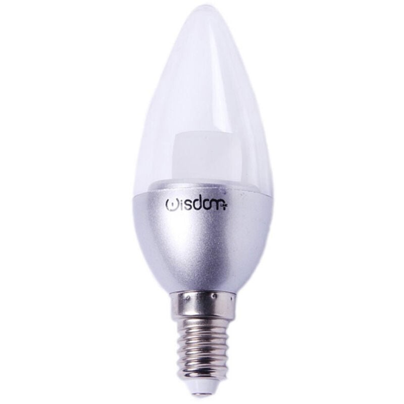 foto del prodotto trade shop traesio - lampadina led a candela con attacco piccolo e14 da 4w luce freddo naturale caldo - -bianco naturale -