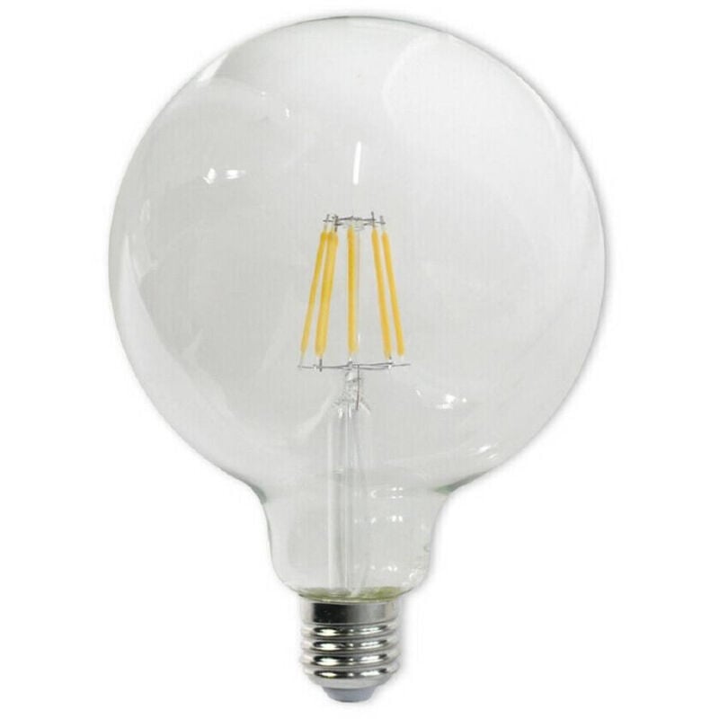 foto del prodotto trade shop traesio - lampadina led a filamento 8w globo g125 a sfera attacco e27 luce calda g125-tc -
