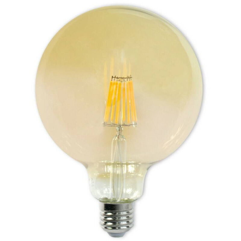 foto del prodotto trade shop traesio lampadina led a filamento vintage 8 watt e27 globo g125 luce calda 3000k g125 oc 