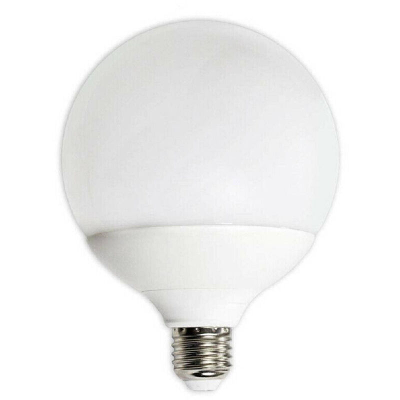 foto del prodotto trade shop traesio - lampadina led a sfera g125 21 w globo e27 luce naturale fredda calda g125-09 - -bianco freddo -