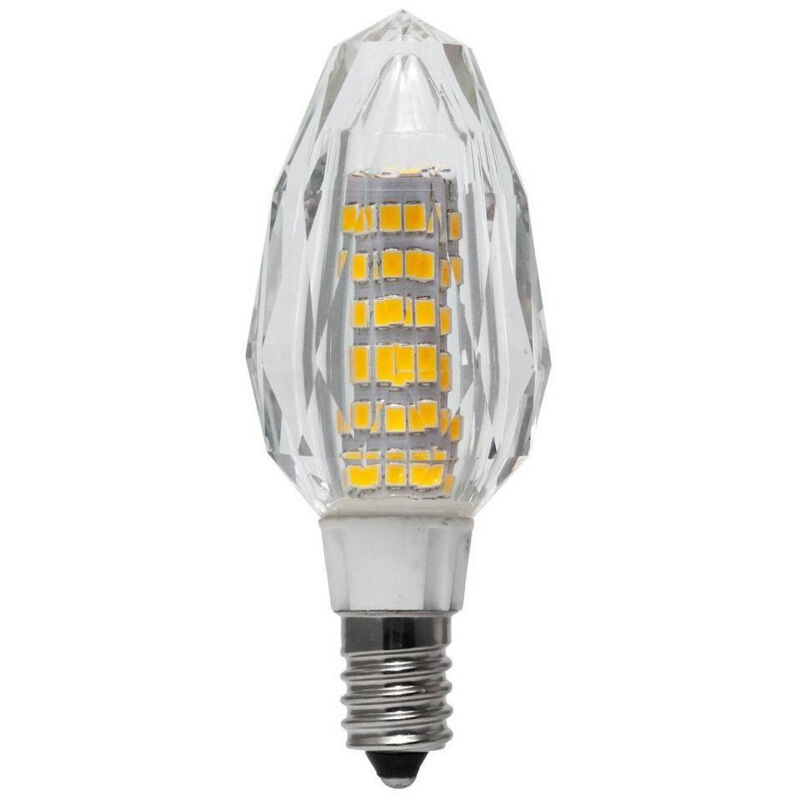 foto del prodotto trade shop traesio lampadina led candela e14 vetro cristallo lampada 7w 230v luce 3000k 4000k 6000k bianco naturale 