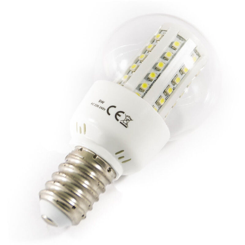 foto del prodotto trade shop traesio lampadina led con 60smd e27 e14 9w lunga durata luce calda e fredda bianco freddo e27 