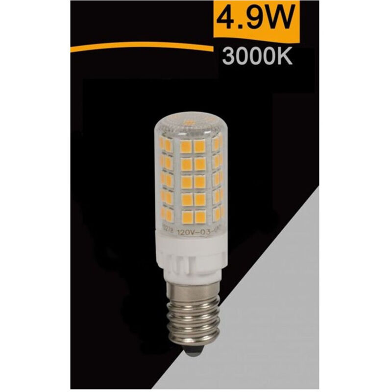 foto del prodotto trade shop traesio lampadina led e14 4.9w 600lm tubolare luce 3000k 6500k 4000k sparac e14 4.9w ce2 bianco caldo 