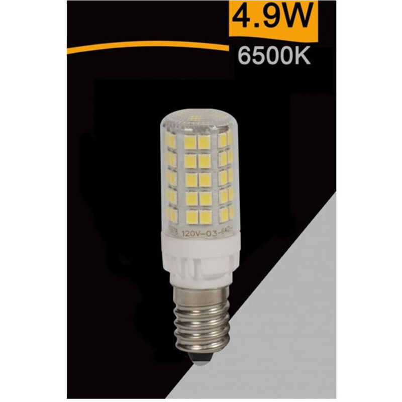 foto del prodotto trade shop traesio lampadina led e14 4.9w 600lm tubolare luce 3000k 6500k 4000k sparac e14 4.9w ce2 bianco freddo 